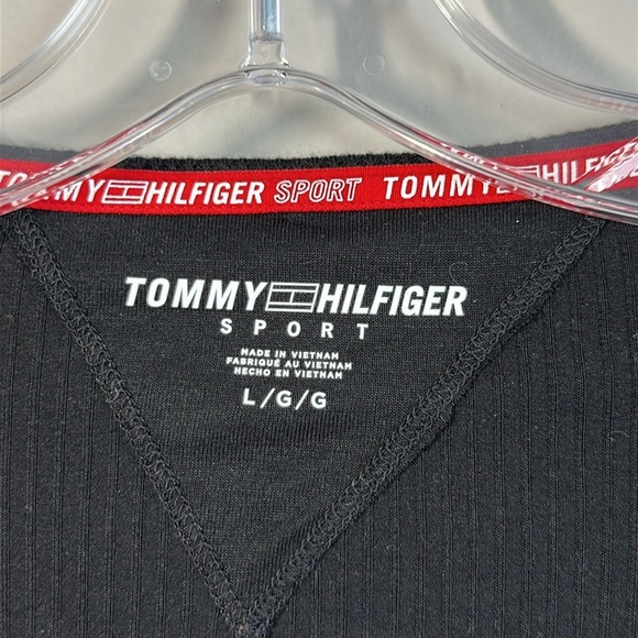 NWT Womens Tommy Hilfiger Sport Waffle Knit Faux Wrap Top Size Large Long Sleeve - Picture 3 of 11